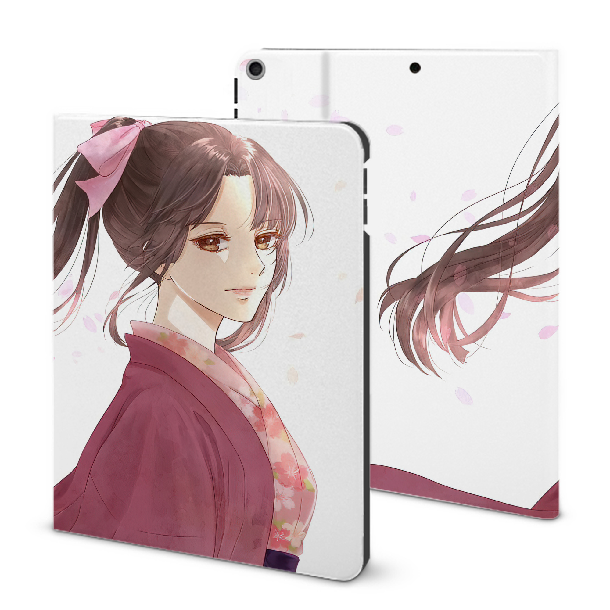ぎんたま 坂田銀時（さかたぎんとき） 神楽 志村新八（しむら しんぱち） GINTAMA Sakata Gintoki Kagura Shimura Shinpachi IPad ケース ブック型 PUレザー TPU 耐衝撃 軽量 薄型 ペン収納なし 全面保護 IPad 各モデル対応
